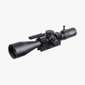 AKRA ORYX 6–36x56 FFP MRAD long-range scope fitted with a 34mm Picatinny mount assembly and top rail extension