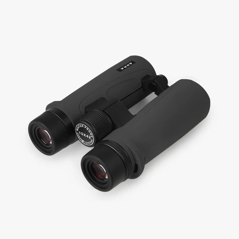 AKRA Legacy ED 10x42 waterproof binoculars in Midnight Black featuring multi-coated optics.