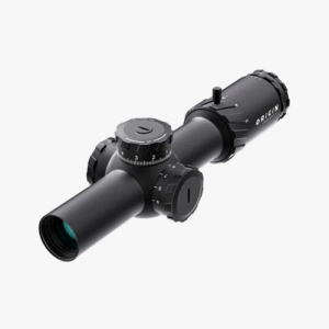 Angled 3/4 product view of the ORIGIN 1-10x28 FFP MRAD tactical LPVO riflescope.
